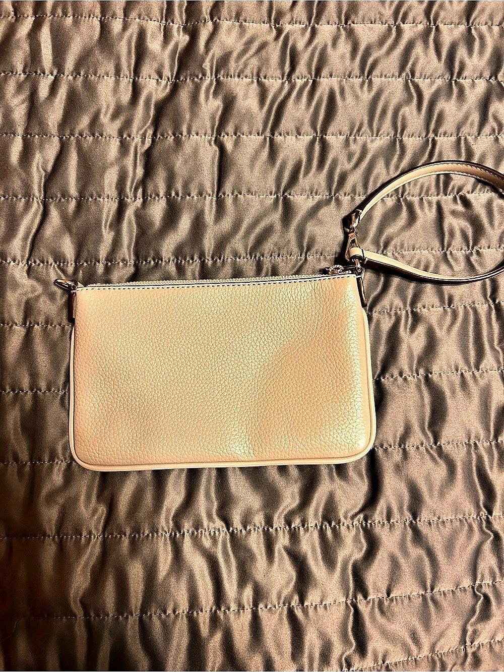 Michael Kors Jet Set Travel Large Pebbled Leather Wristlet Brown